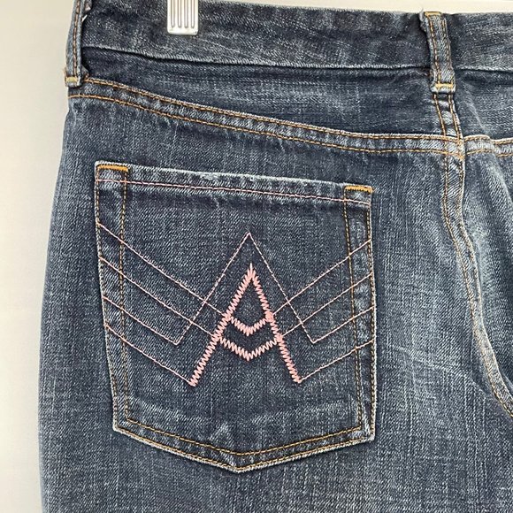 7 For All Mankind Womens 30 A Pocket Bootcut Flare Denim Jeans Low Rise USA Made - Picture 11 of 16